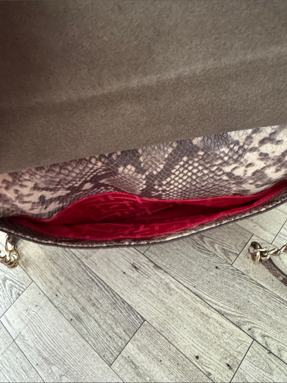 Elaine Turner Jax Leather Snake Print Bag NWT - Picture 7 of 11
